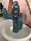 Ceramic Cactus Ring/Jewelry Holder