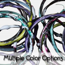 Forged Steel & Dipped Enamel Bangle Bracelets (Set of 3)