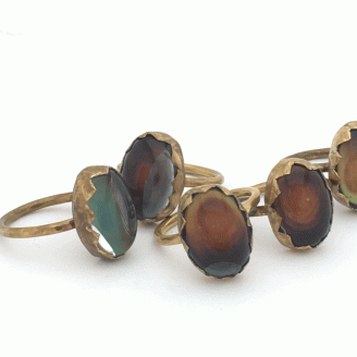 Brass Oval Mood Ring