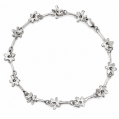 Hand Cast Sterling Silver Daisy Chain Necklace | Bracelet | Anklet 
