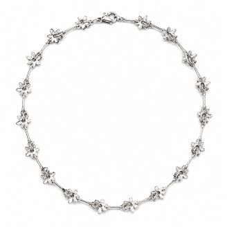 Hand Cast Sterling Silver Daisy Chain Necklace | Bracelet | Anklet 