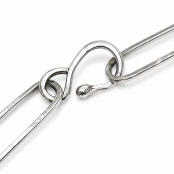 Hand Forged Sterling Silver Paperclip Chain Necklace (1.61mm thick) Hand Forged Sterling Silver Paperclip Chain Necklace (1.61mm thick)