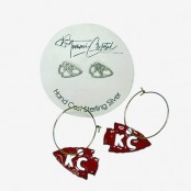 Enameled KC Arrowhead Earrings