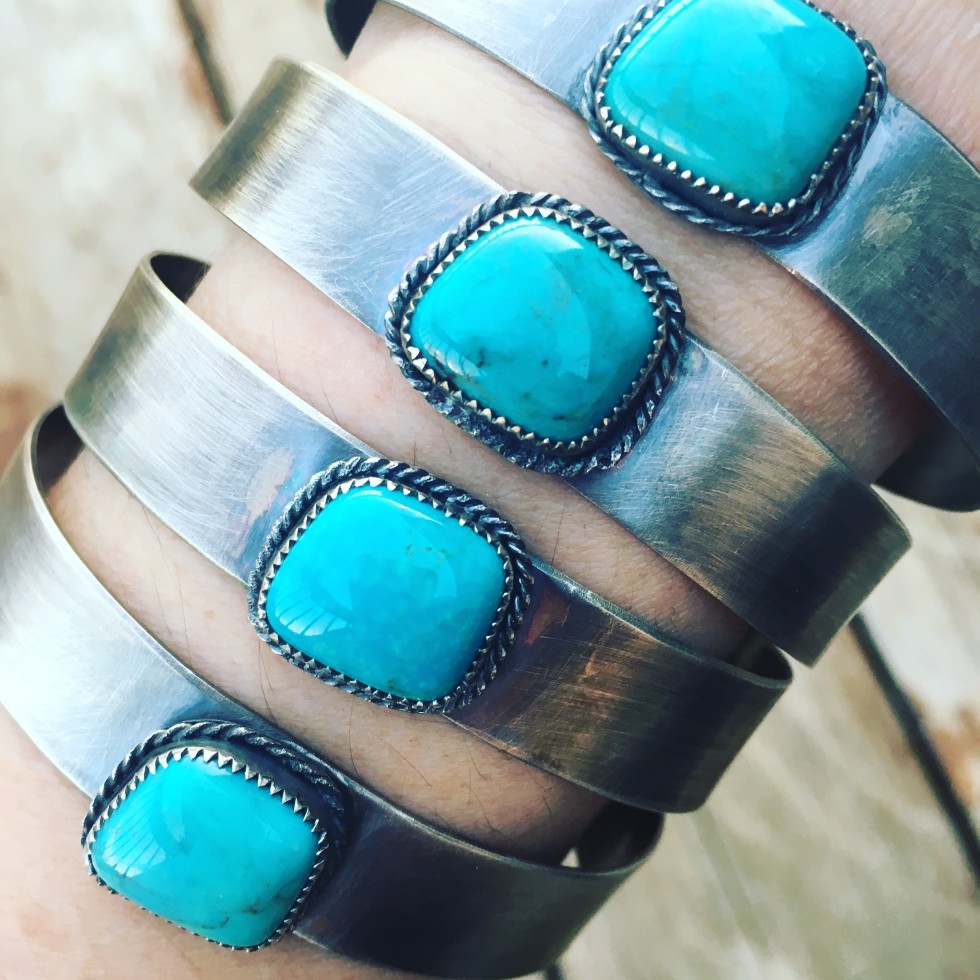 Sterling Chiclet Cuff