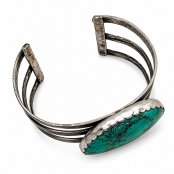 Giant Hammered Chunky Turquoise Cuff Giant Hammered Chunky Turquoise Cuff
