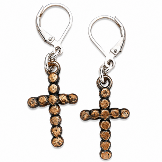 Artisan Sterling Silver Cross Drop Earrings Artisan Sterling Silver Cross Drop Earrings