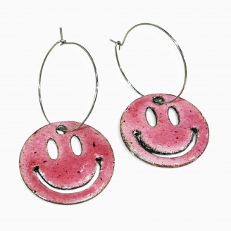 Enameled Smiley Earrings Enameled Smiley Earrings