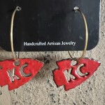 KC Chiefs Arrowhead Enameled Earrings
