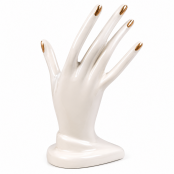 Ceramic Vintage-Inspired Ceramic Hand Ring Display