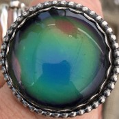 Color Changing Stone & Sterling Silver Mood Ring