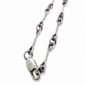 Hand Forged Sterling Silver & Chunky Oval Turquoise Necklace Hand Forged Sterling Silver & Chunky Oval Turquoise Necklace