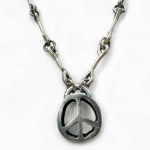 Hand Cast Chunky Peace Pendant Only Hand Cast Chunky Peace Pendant Only