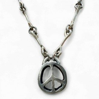 Hand Cast Chunky Peace Pendant Only