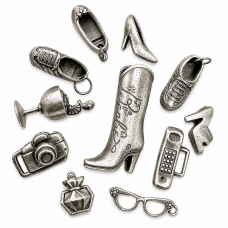 Custom Sterling Silver Barbie-Inspired Charm Collection Custom Sterling Silver Barbie-Inspired Charm Collection