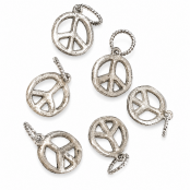 Hand Cast Sterling Silver Peace Sign Pendant (2 sizes) Hand Cast Sterling Silver Peace Sign Pendant (2 sizes)