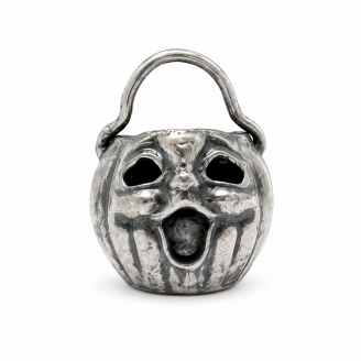 Vintage Paper Mâché Pumpkin Candy Basket Charm