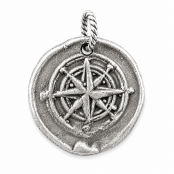Hand Cast Sterling Silver Wax Seal Pendants