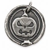 Hand Cast Sterling Silver Wax Seal Pendants