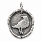 Hand Cast Sterling Silver Wax Seal Pendants