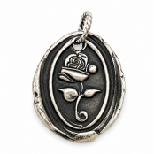 Hand Cast Sterling Silver Wax Seal Pendants