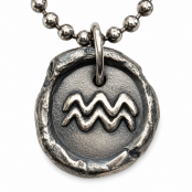 Hand Cast Sterling Silver Wax Seal Zodiac Pendants Hand Cast Sterling Silver Wax Seal Zodiac Pendants