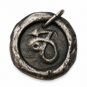 Hand Cast Sterling Silver Wax Seal Zodiac Pendants Hand Cast Sterling Silver Wax Seal Zodiac Pendants