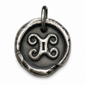 Hand Cast Sterling Silver Wax Seal Zodiac Pendants Hand Cast Sterling Silver Wax Seal Zodiac Pendants