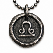Hand Cast Sterling Silver Wax Seal Zodiac Pendants Hand Cast Sterling Silver Wax Seal Zodiac Pendants