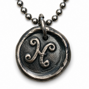 Hand Cast Sterling Silver Wax Seal Zodiac Pendants Hand Cast Sterling Silver Wax Seal Zodiac Pendants