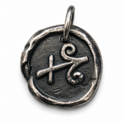 Hand Cast Sterling Silver Wax Seal Zodiac Pendants Hand Cast Sterling Silver Wax Seal Zodiac Pendants