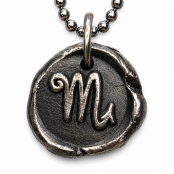 Hand Cast Sterling Silver Wax Seal Zodiac Pendants Hand Cast Sterling Silver Wax Seal Zodiac Pendants