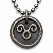 Hand Cast Sterling Silver Wax Seal Zodiac Pendants Hand Cast Sterling Silver Wax Seal Zodiac Pendants