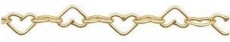 3.2 mm Heart Chain by the Inch
