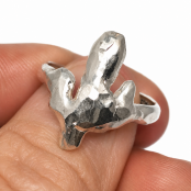Hand Sculpted & Cast Sterling Silver Ring (Pineapple or Cactus) Hand Sculpted & Cast Sterling Silver Ring (Pineapple or Cactus)
