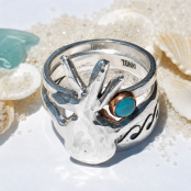 Hand Sculpted & Cast Sterling Silver Ring (Pineapple or Cactus) Hand Sculpted & Cast Sterling Silver Ring (Pineapple or Cactus)