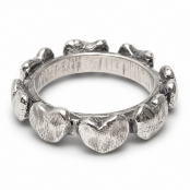 Hand Cast Sterling Silver Chunky Heart Ring Hand Cast Sterling Silver Chunky Heart Ring