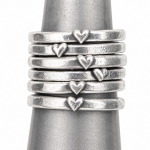 Handcrafted Sterling Silver Tiny Heart Stacking Ring Handcrafted Sterling Silver Tiny Heart Stacking Ring