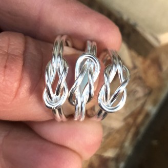 Hand Cast Sterling Silver Knot Ring