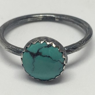 Natural Turquoise 8mm Stacking Ring