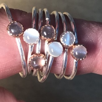 Moonstone Sterling Silver Stacking Ring