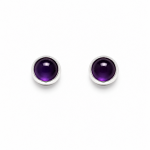 Amethyst Sterling Silver Stud Earrings