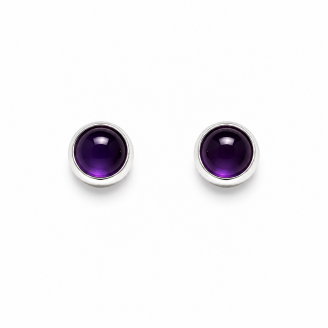 Amethyst Sterling Silver Stud Earrings Amethyst Sterling Silver Stud Earrings