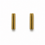 Hand Forged Bar Brass & Sterling Silver Stud Earrings