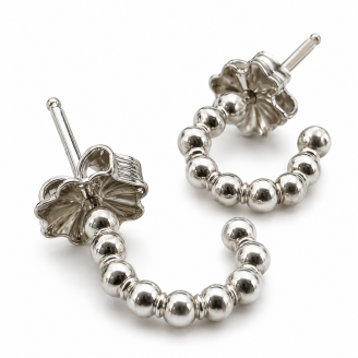 Sterling Silver Bubble Hoops