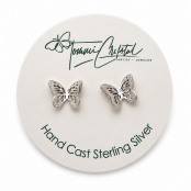 Hand Cast Butterfly Earring Studs Hand Cast Butterfly Earring Studs