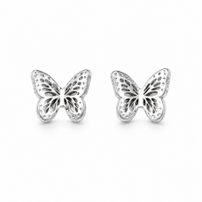 Hand Cast Butterfly Earring Studs