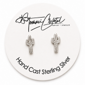 Hand Cast Cactus Earring Studs