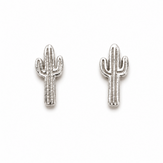 Hand Cast Cactus Earring Studs