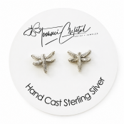 Hand Cast Dragonfly Earring Studs