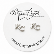 KC Stud Earrings – Hand Cast 925 Sterling Silver
